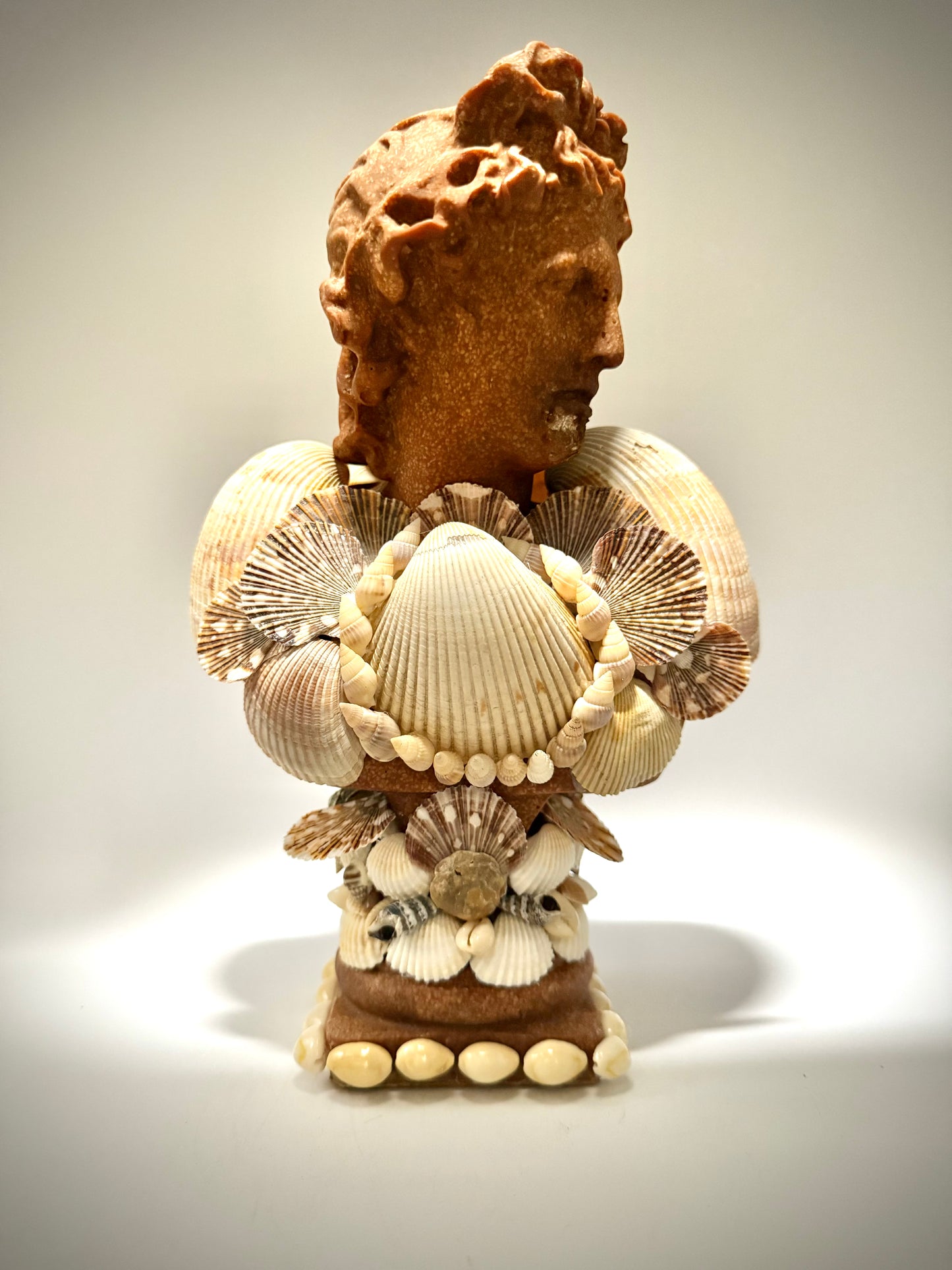 Greek God Shell Bust